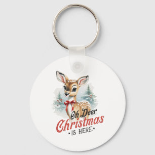 Chaveiro Oh Deer Natal Está Aqui Cute Mbi Animal Vintage