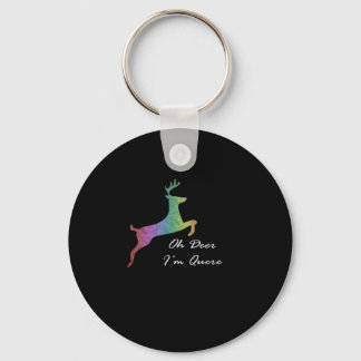Chaveiro Oh Deer Queer Funny Pun LGBT Pride CelebraKeychain