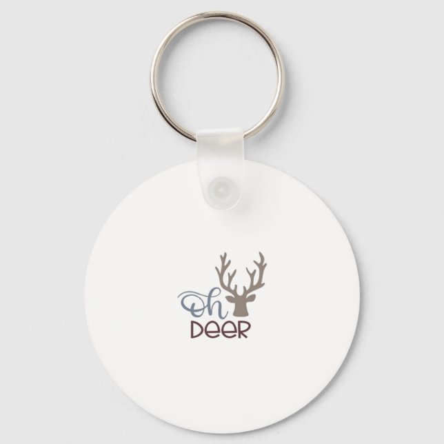 Chaveiro Oh Deer Retro Classic Design Keychain (Frente)