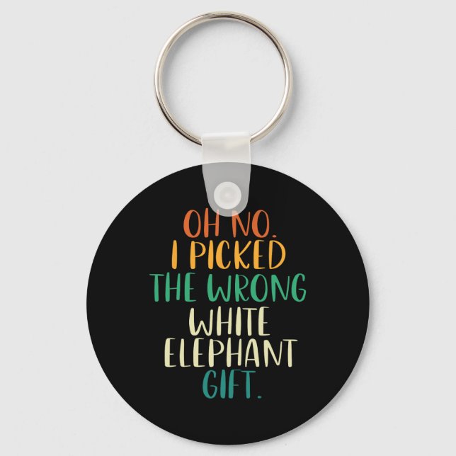 Chaveiro Oh Não, Eu Peguei Os Presentes Errados De Elefante (Frente)