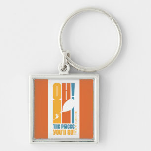 Chaveiro Oh, Os Lugares Que Você Vai! Tall Retro Typografia