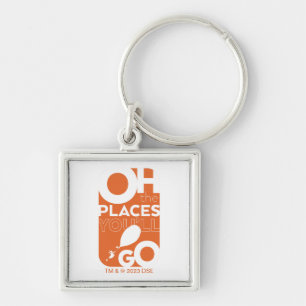 Chaveiro Oh, Os Lugares Que Você Vai! Tipegrafia Laranja