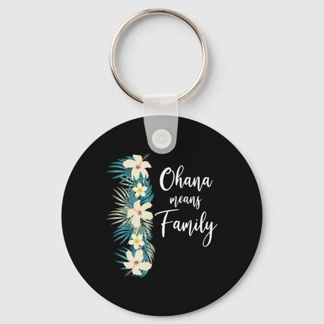 Chaveiro Ohana Quer Dizer Férias Familiares Do Havaí (Frente)