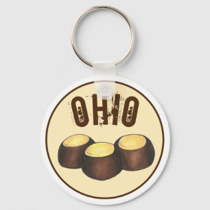 Chaveiro Ohio OH Peanut Butter Buckeye Buck Eye Nut Candy