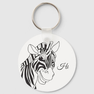 Chaveiro "Oi", Lingindo a maravilhosa moda zebra negra e br