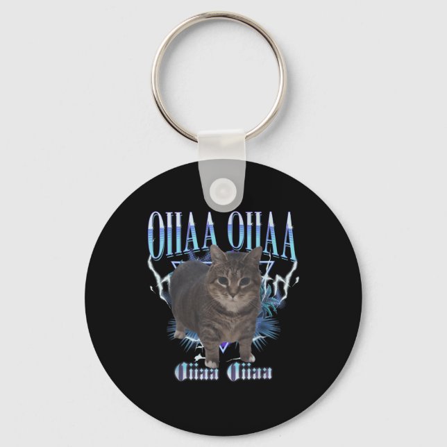 Chaveiro Oiia Oiia Rotação Cerebral de Gato  (Frente)