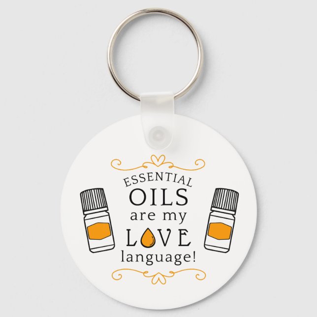 Chaveiro Oils Are My Love Language Key Chain Gold/Yellow (Frente)