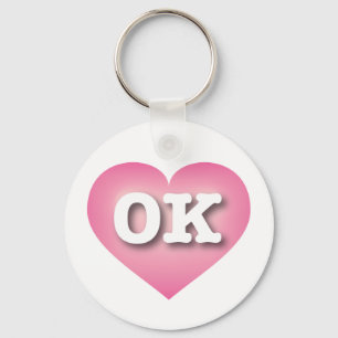 Chaveiro Oklahoma Pink Fade Heart - Big Love