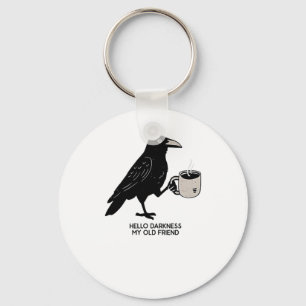 Chaveiro Olá Escuridão Meu Velho Amigo Crow Café Spooky Ha