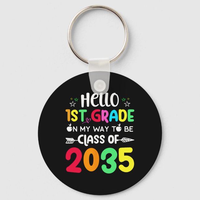 Chaveiro Olá, Grau 1rua, a caminho da Classe 2035. (Frente)