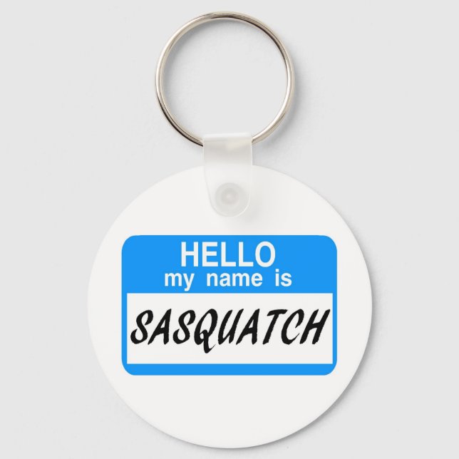 Chaveiro Olá, Nome de etiqueta Sasquatch (Frente)