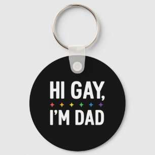 Chaveiro Olá Pai Gay Orgulho LGBTQ Apoio Mês do Orgulho Eng