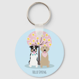 Chaveiro Olá Primavera Cães pela Cerejeira