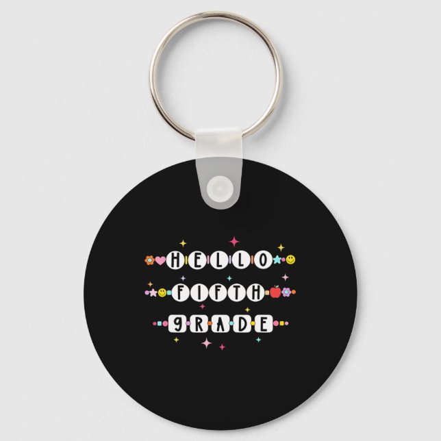 Chaveiro Olá Pulseiras de Amizade da Quinta Série De Volta  (Frente)