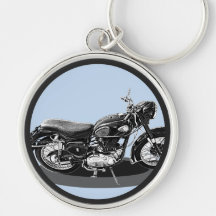 Old BSA Black and White Motorbike
