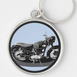 Chaveiro Old BSA Black and White Motorbike