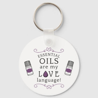 Chaveiro Óleos são Minha Linguagem do Amor Roxo