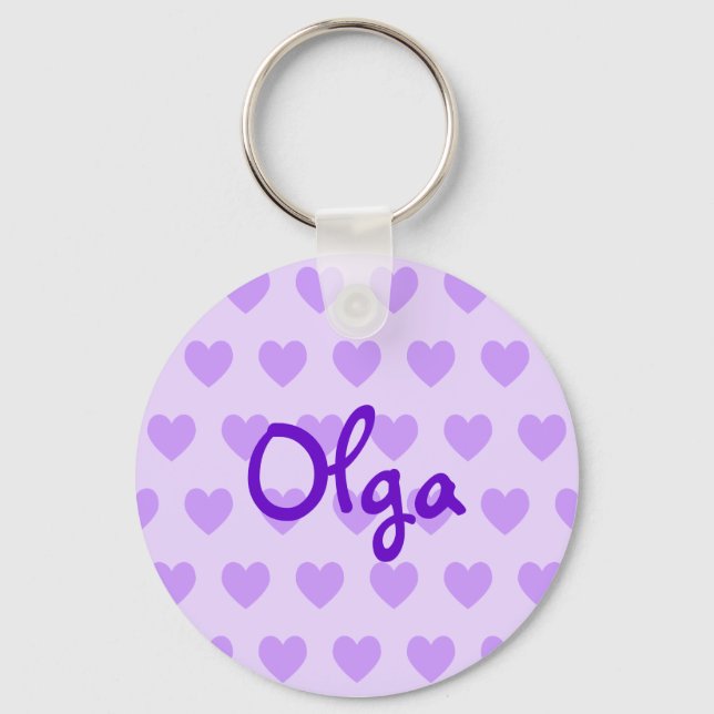 Chaveiro Olga em roxo (Frente)