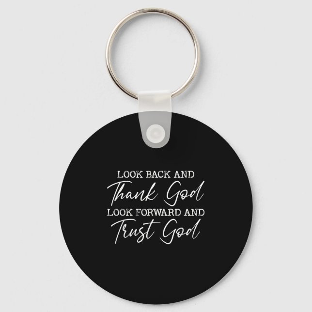 Chaveiro Olhem Para Trás E Obrigado Deus Jesus Cristo Fé Cr (Frente)