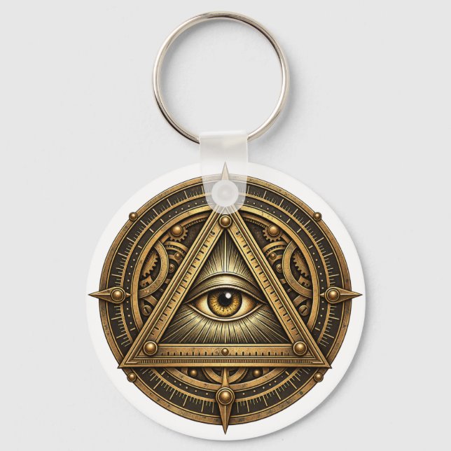 Chaveiro Olho de Astrolábio de Bronze (Frente)