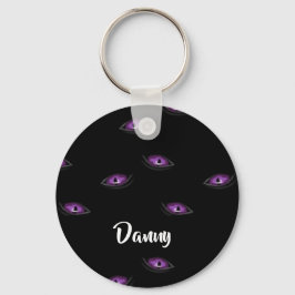 Chaveiro Olhos de gato de nome personalizado