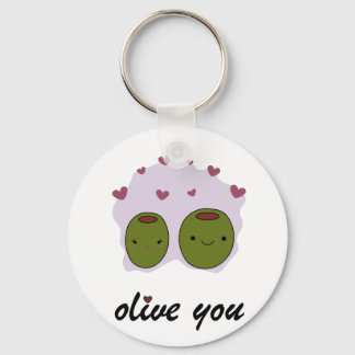 Chaveiro "Olive You" Eu Amo-Te Dando-Lhe Presente Para Ele.