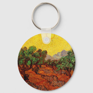Chaveiro Oliveiras com céu amarelo e sol