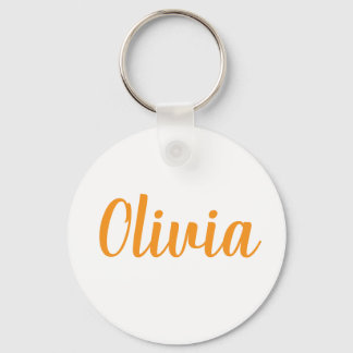Chaveiro Olivia name Metal ring keychain