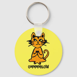 Chaveiro Om Cat Keychain - Funny Yoga Gifts