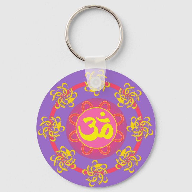 Chaveiro Om com espirros e cores! (Frente)