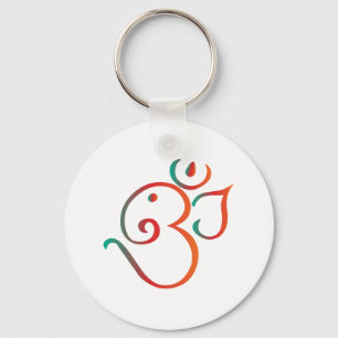 Chaveiro OM-ganpati-verde-alaranjado