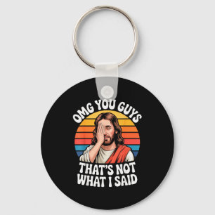 Chaveiro Omg Pessoal Não Foi O Que Eu Disse Jesus Retro Fé