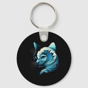 Chaveiro Onda Azul De Gato Damas De Gato Onda De Gato Azul