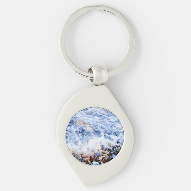 Chaveiro Onda de água azul (Frente)
