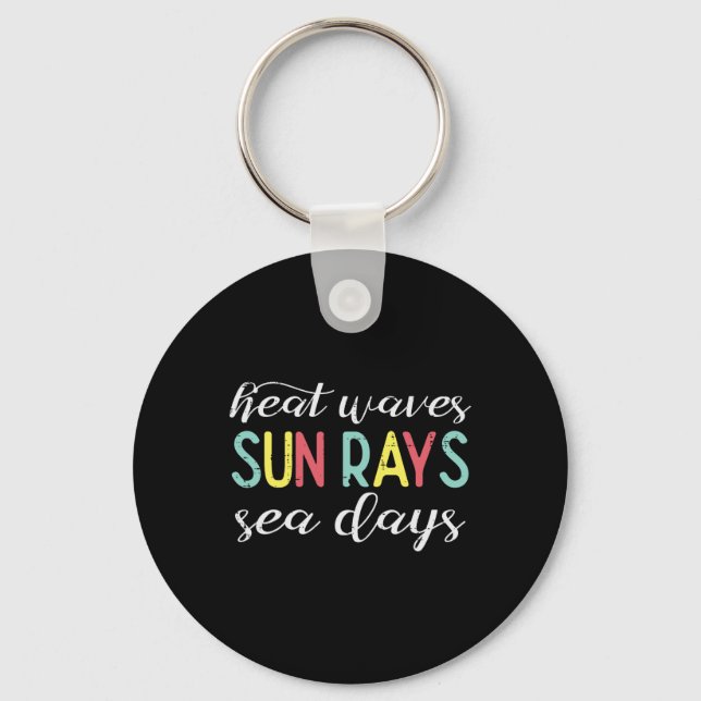 Chaveiro Ondas de Calor de Barcos Raios de Sol Dias de Mar  (Frente)