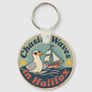 Chaveiro Ondas de Gaivota Retro Halifax