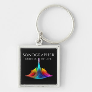 Chaveiro Ondas de Ultrassom Coloridas por Sonógrafo