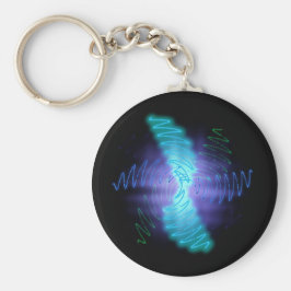 Chaveiro Ondas sonoras modernas e brilhantes