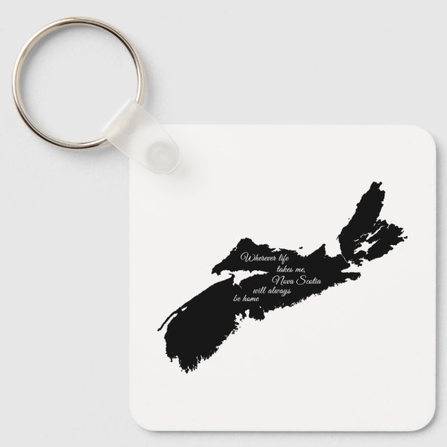 Chaveiro Onde quer que a vida - Nova Escócia estará sempre  (Frente)