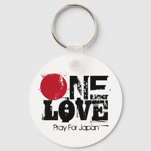 Chaveiro One Love - Reze pela Cadeia-Chave do Japão (Frente)