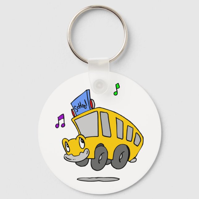 Chaveiro Ônibus escolar feliz (Frente)