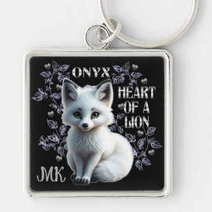 Chaveiro Ônix Personalizado - Coração de Leão Preto