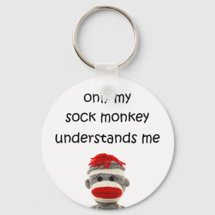 Chaveiro Only My Sock Monkey Understands Me
