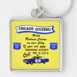 Chaveiro Operação Ant crime vintage da polícia de Chicago