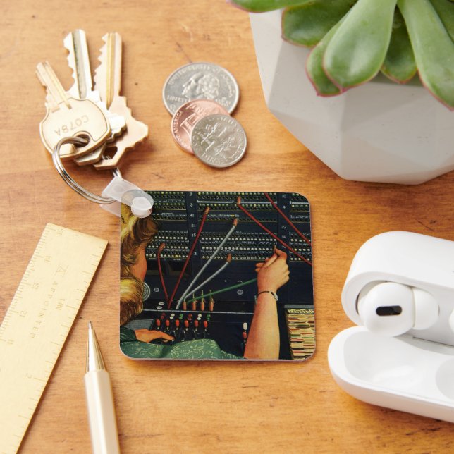 Chaveiro Operador de Comutação Telefônica, Vintage Business (Mesa)