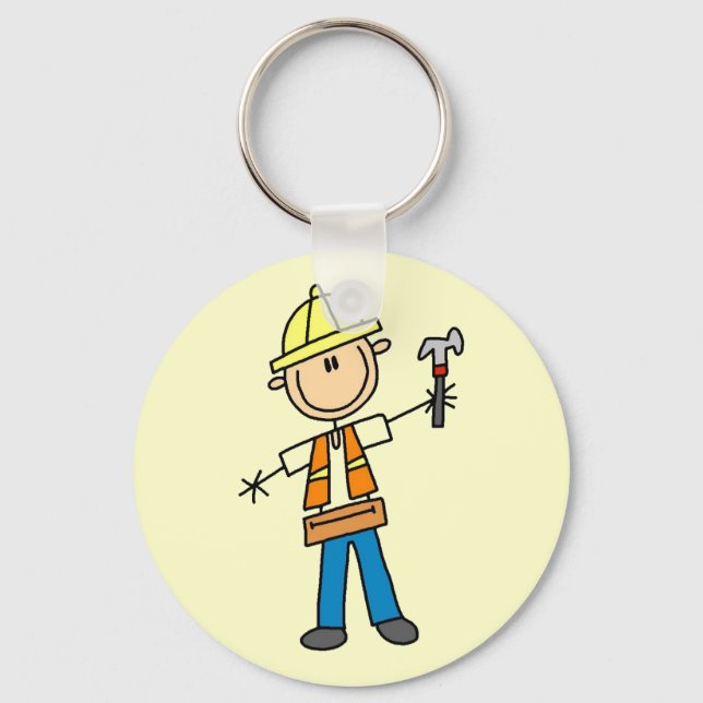 Chaveiro Operário da Construção com Martelo (Frente)