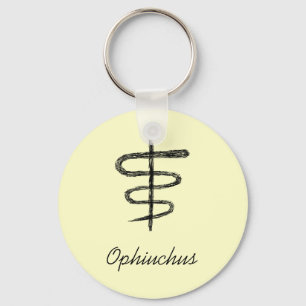 Chaveiro Ophiuchus. Sinal do zodíaco. Esboço preto