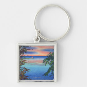 Chaveiro Opinião velha do por do sol de Ontário do forte 