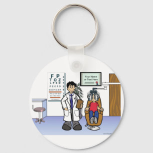 Chaveiro Optometrista - Cartoon masculino por PrintedPerfec