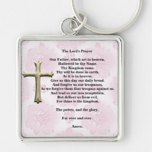 Chaveiro Oração do senhor (rosa)